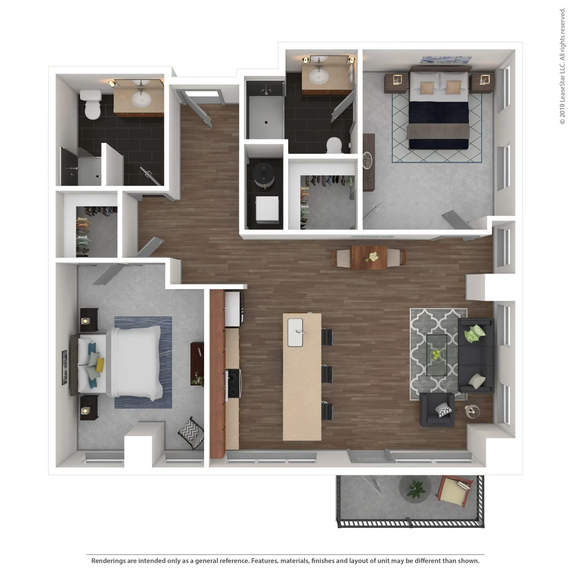 80 On The Commons, Columbus – Res #201 - 2 Bed 2 Bath