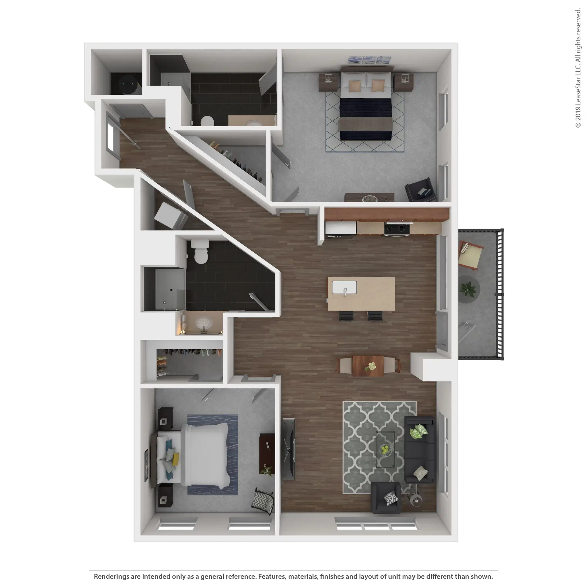 80 On The Commons, Columbus – Res #203P - 2 Bed 2 Bath