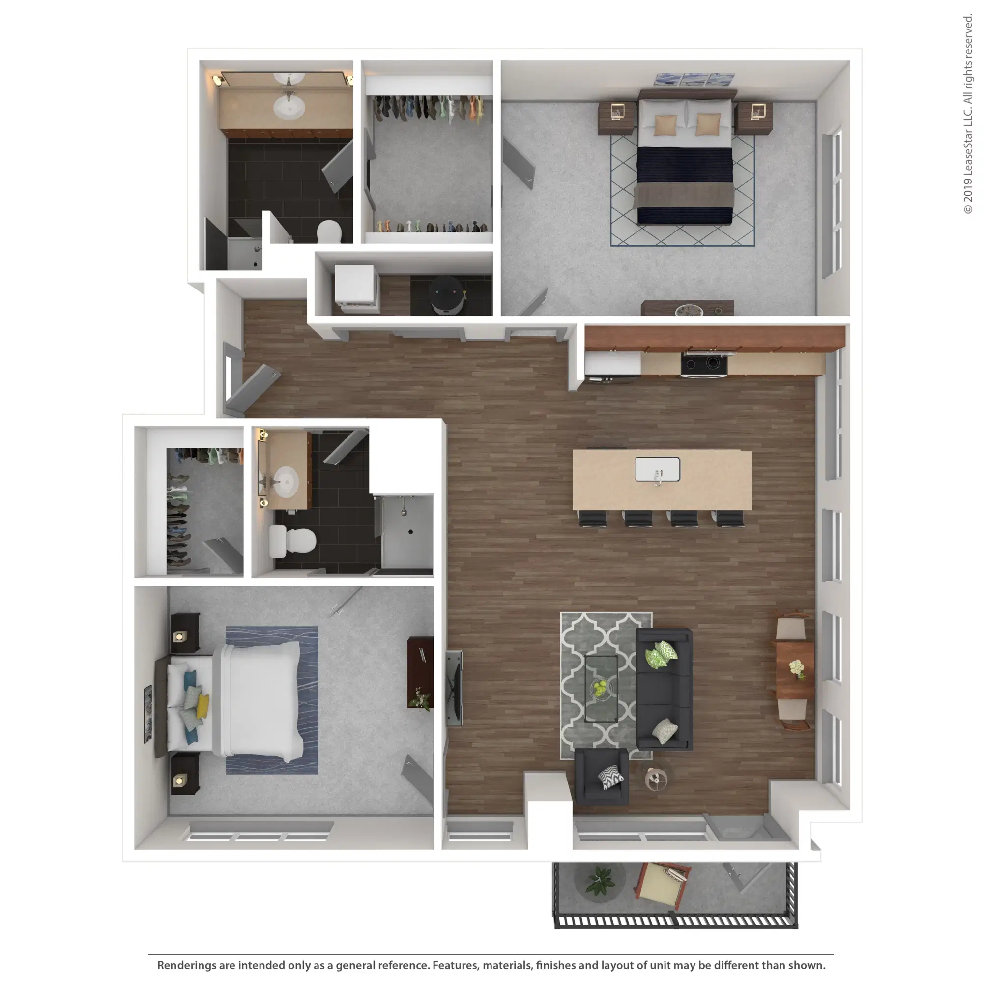 80 On The Commons, Columbus – Res #204 - 2 Bed 2 Bath