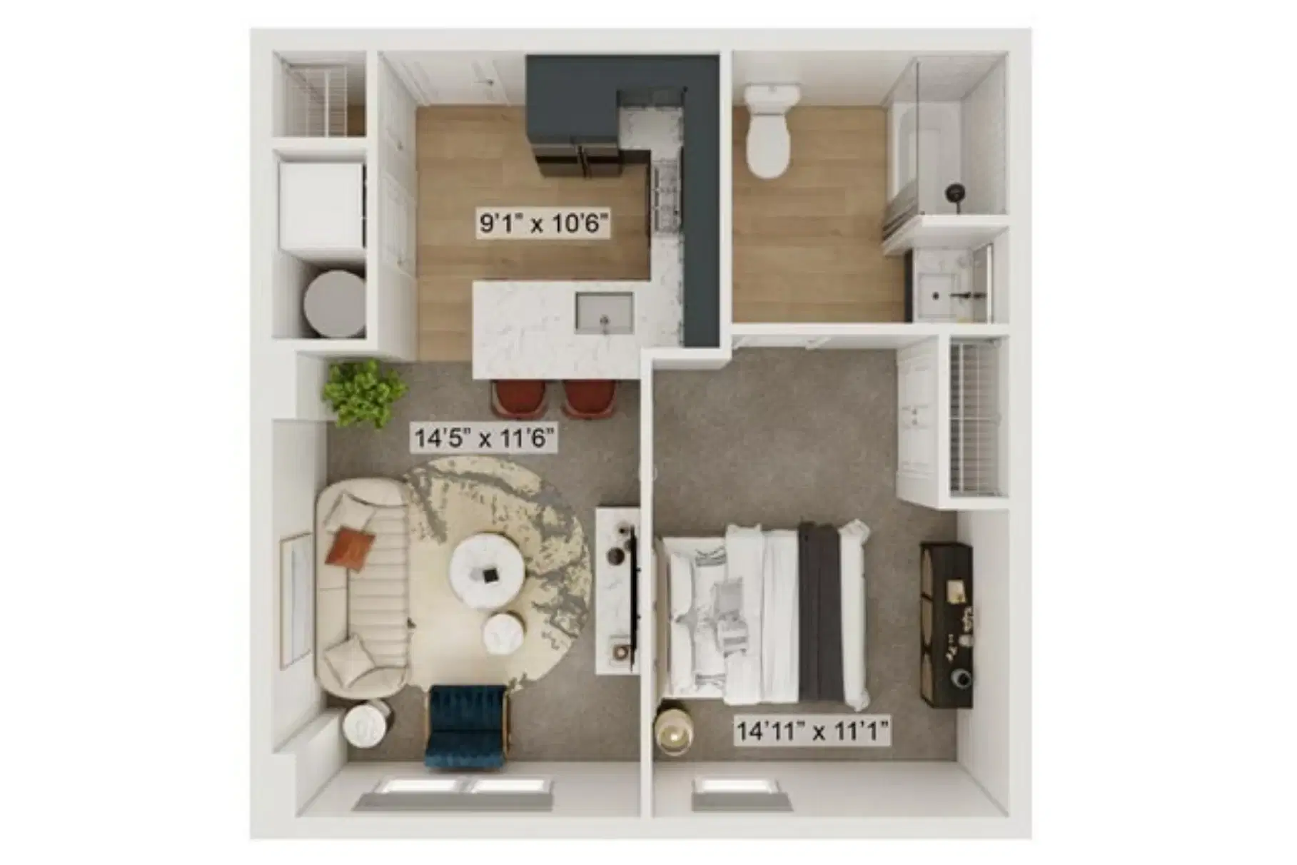 Gateway Lofts Lexington, Lexington – Secretariat - 1 Bed 1 Bath