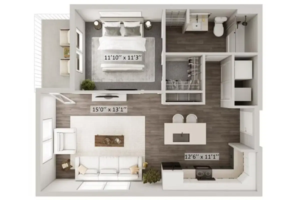 Lane Lofts, Columbus – Fisher - 1 Bed 1 Bath