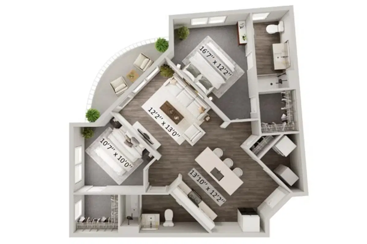 Lane Lofts, Columbus – Annen - 2 Bed 2 Bath