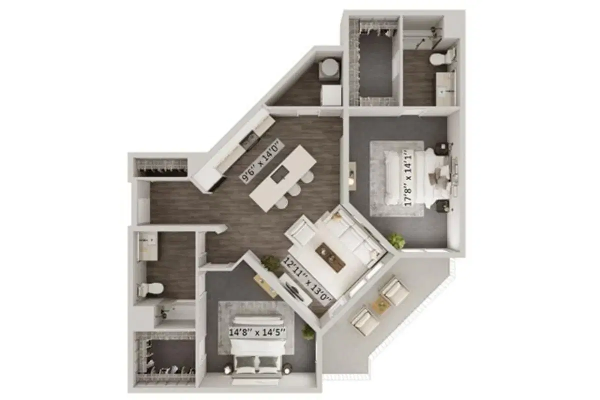 Lane Lofts, Columbus – Roxbury - 2 Bed 2 Bath