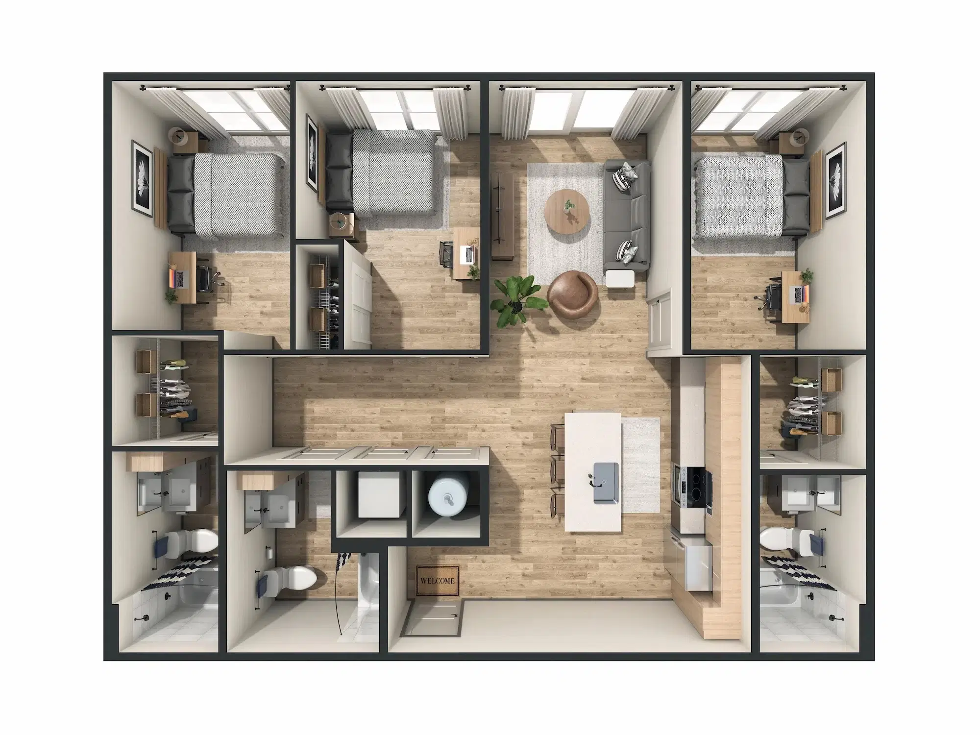 Replay Iowa City, Iowa City – Room in 3 bedroom 3 Bathroom | C2