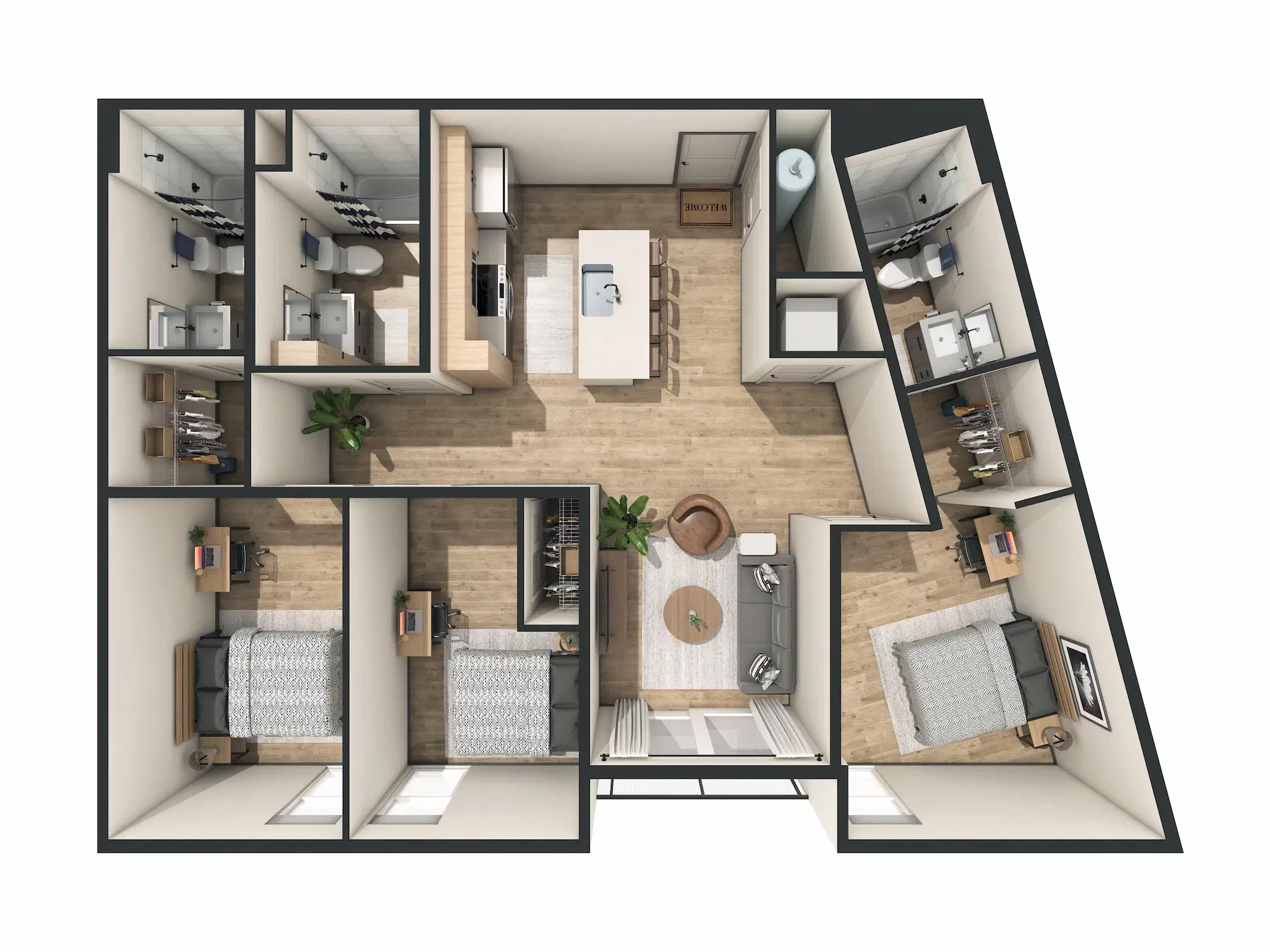 Replay Iowa City, Iowa City – Room in 3 bedroom 3 Bathroom | C4