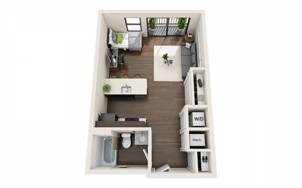 Axis West Campus, Austin – Independent SMART - E150 (0 Bed - 1 Bath)