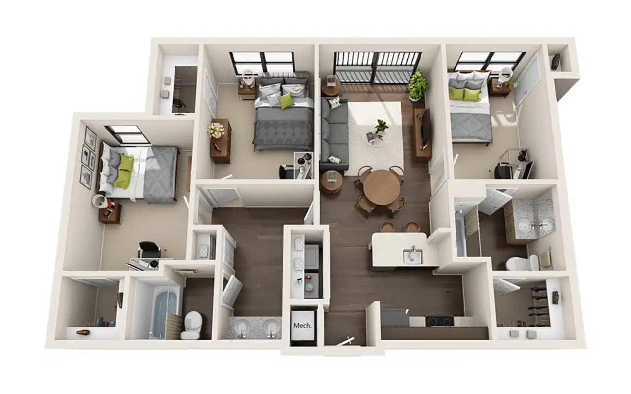 Axis West Campus, Austin – Private Room - Artisan (3 Bed - 2 Bath)
