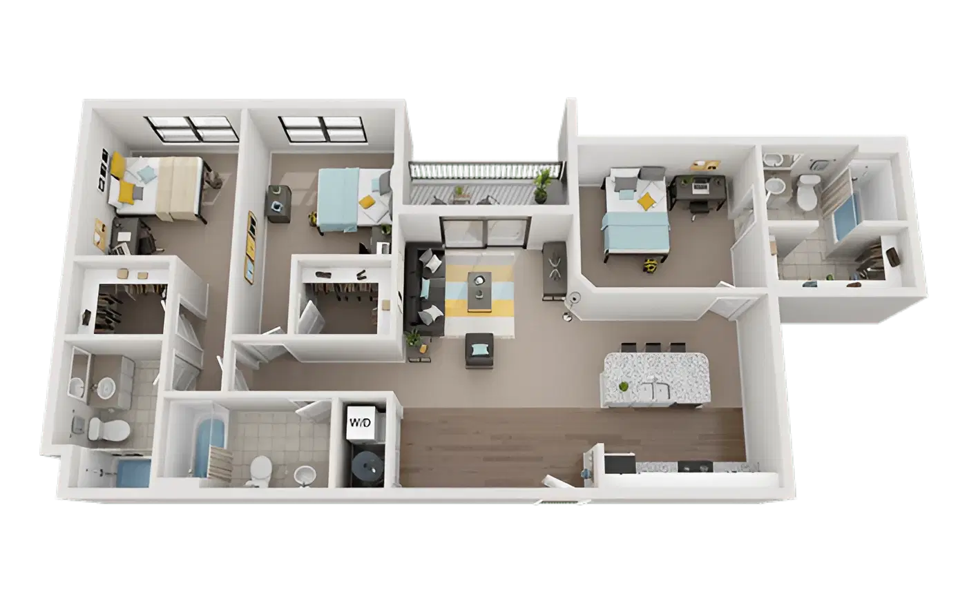 Greene Crossing, Columbia – Private Room - 3x3-4 Square (3 Bed - 3 Bath)