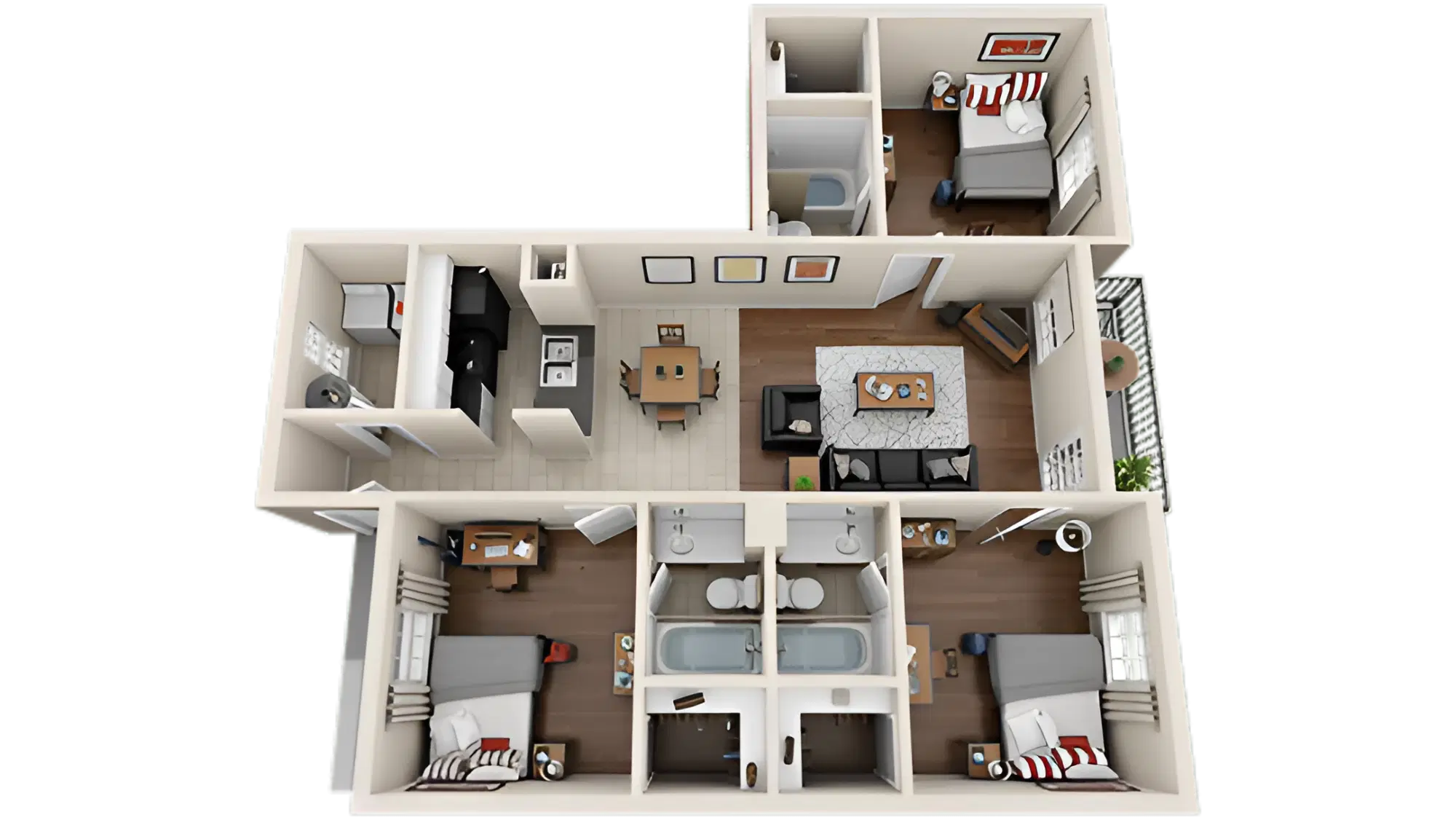 The Vine at Bermuda Run, Statesboro – Private Room - Tile (3 Bed - 3 Bath)
