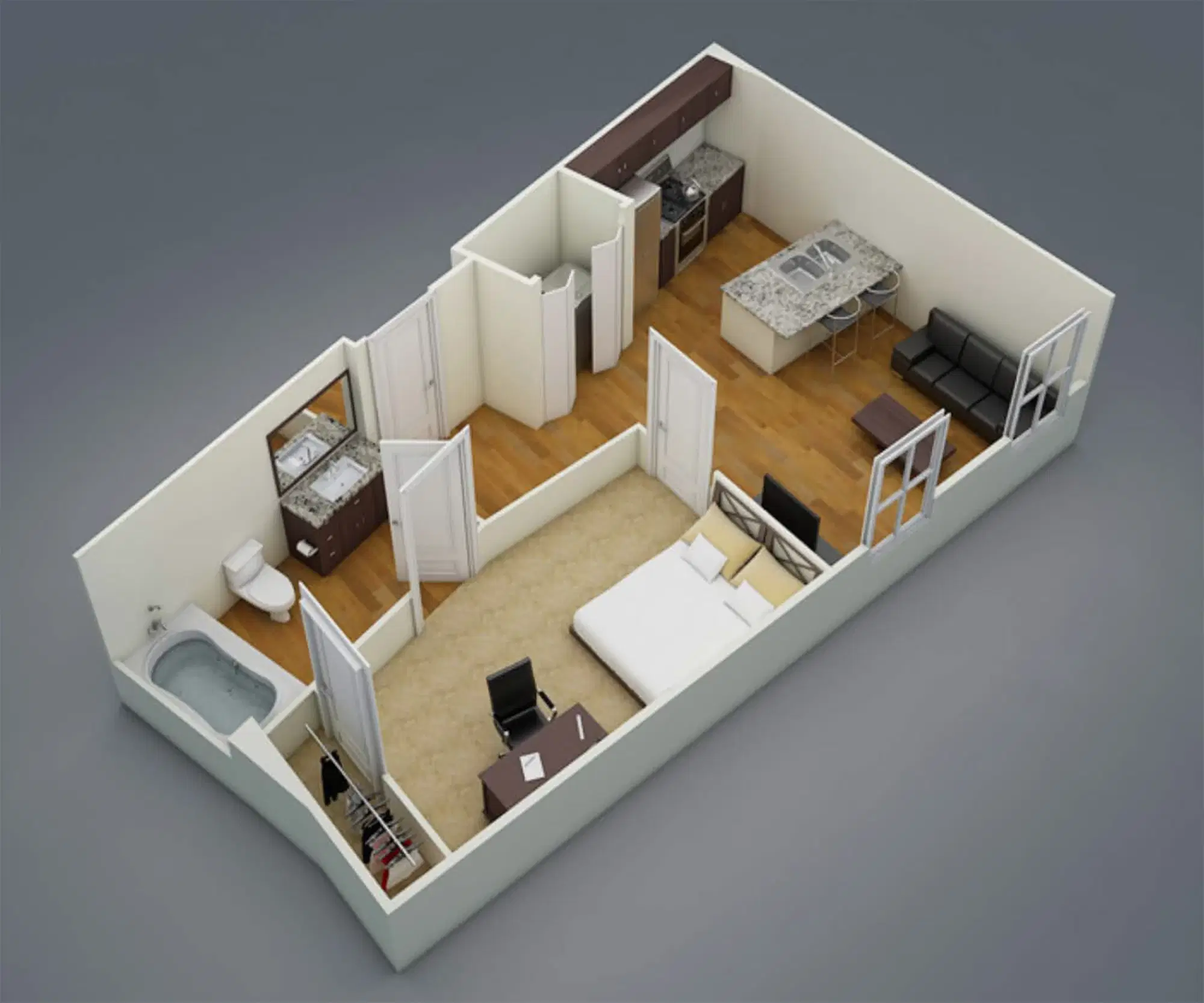 Mac 4460, Houston – 1 Bedroom 1 Bathroom | A2