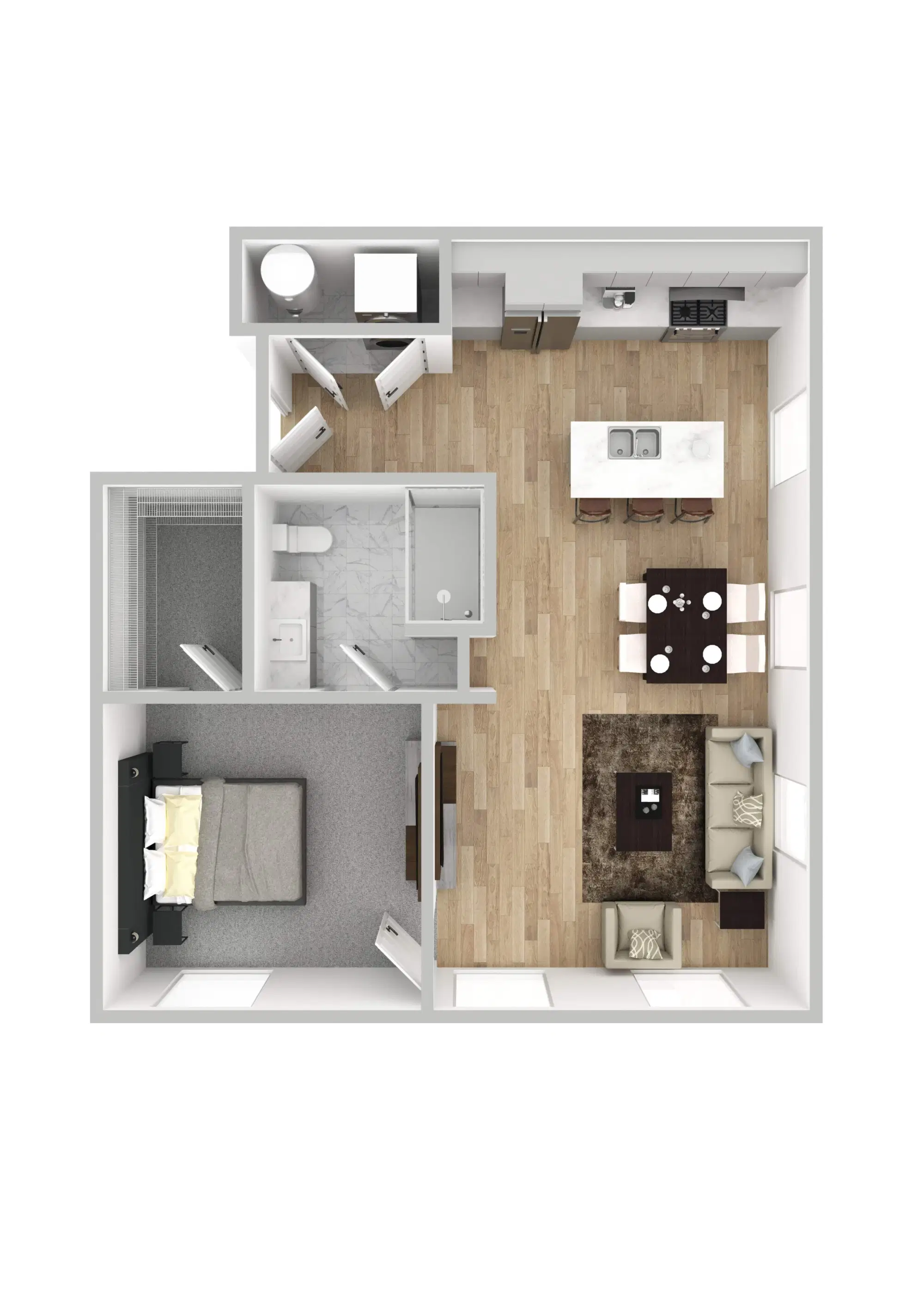 Market and Main, New Albany – Flat No. 104A - 1 Bed 1 Bath