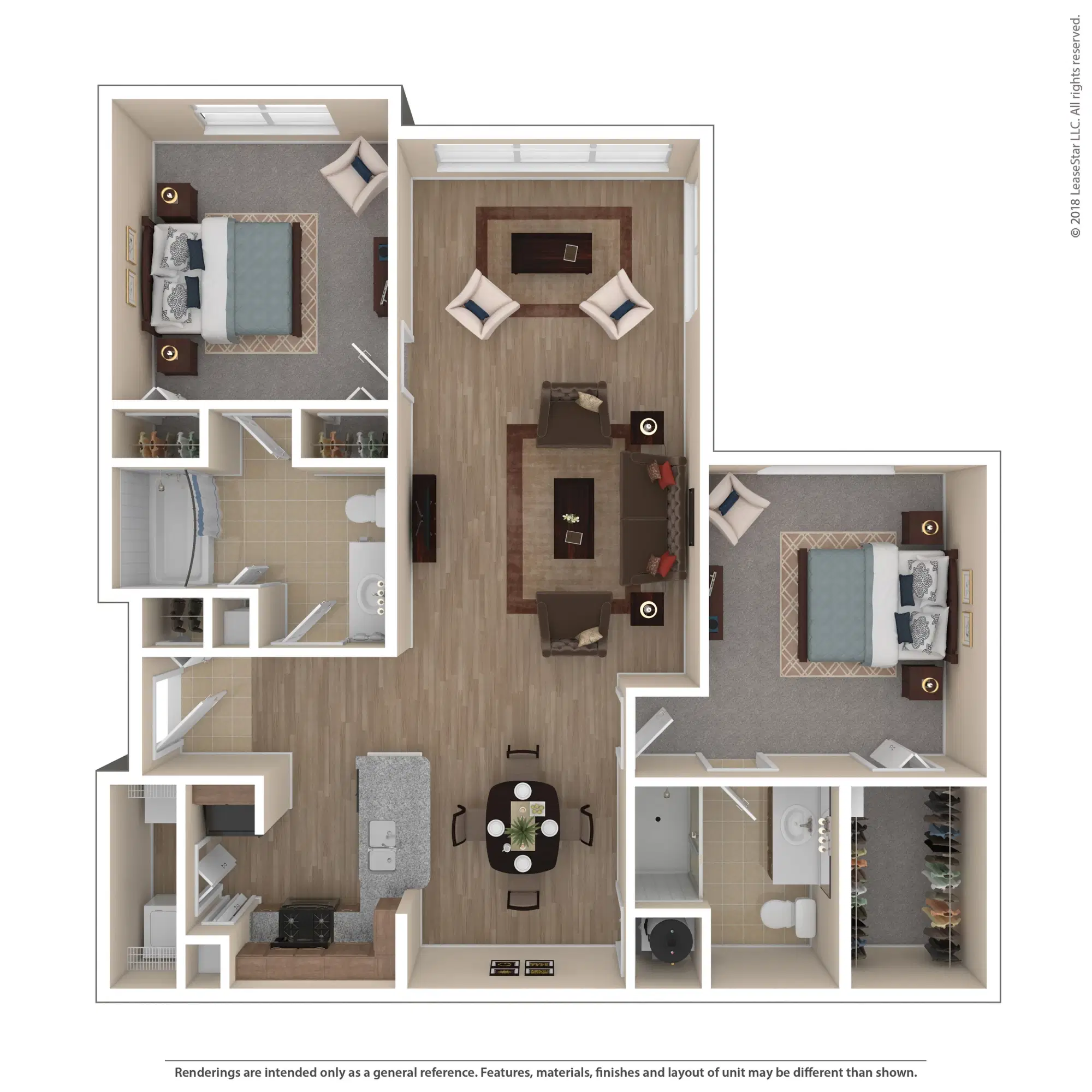 The Preserve At Forest Creek, Memphis – Blue Spruce - 2 Bed 2 Bath