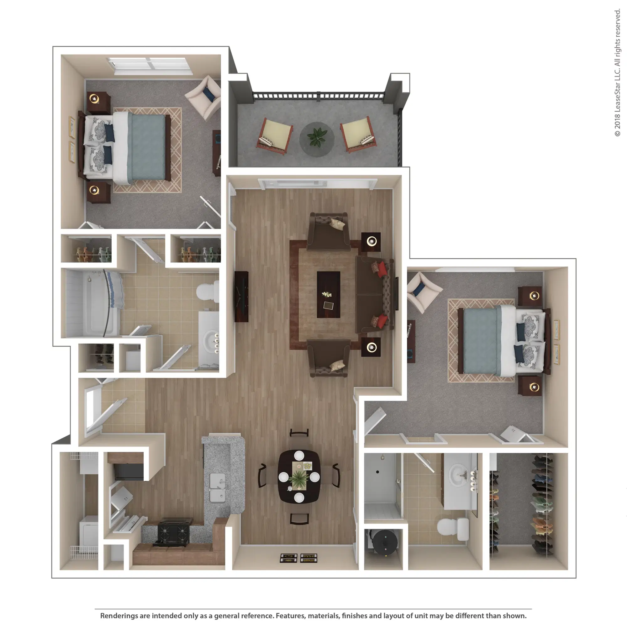 The Preserve At Forest Creek, Memphis – Dogwood - 2 Bed 2 Bath