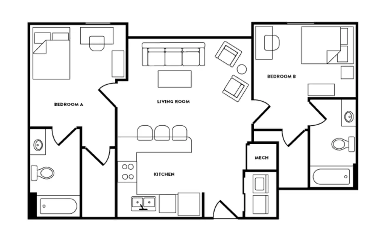 The Point At Ames, Ames – Frisco B Room in 2 Bedroom 2 Bathroom