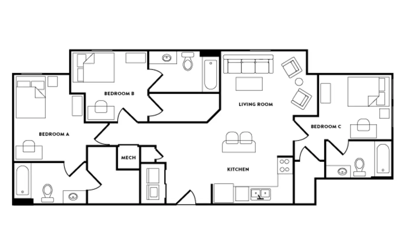 The Point At Ames, Ames – Telluride B Room in 3 Bedroom 3 Bathroom