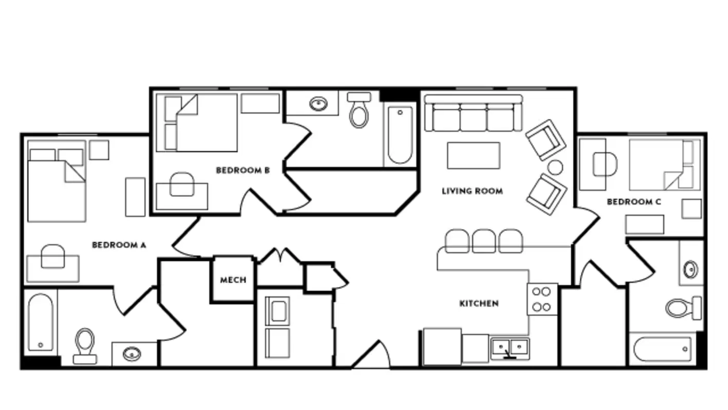 The Point At Ames, Ames – Telluride C Room in 3 Bedroom 3 Bathroom