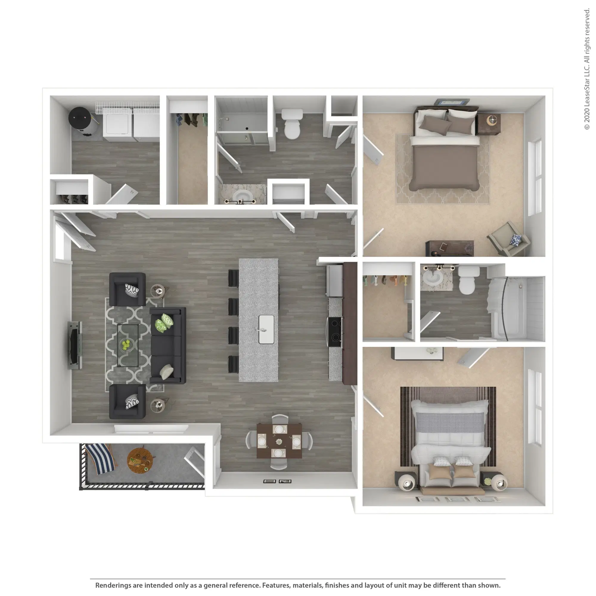Graham Park At The Highlands, Columbus – Graystone - 2 Bed 2 Bath