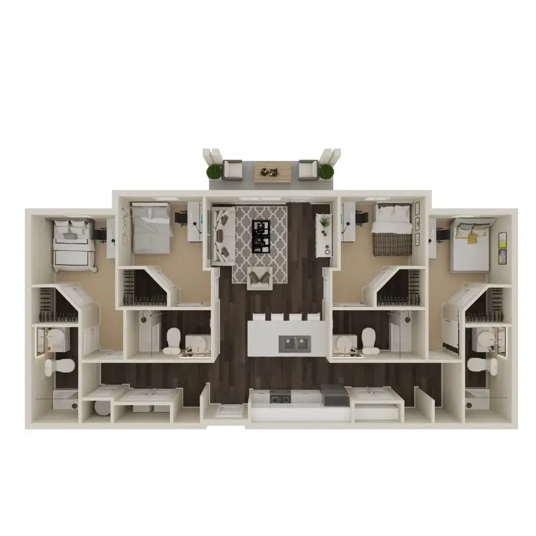 Letterman Greensboro, Greensboro – Spartan Room in 4 Bedroom 4 Bathroom