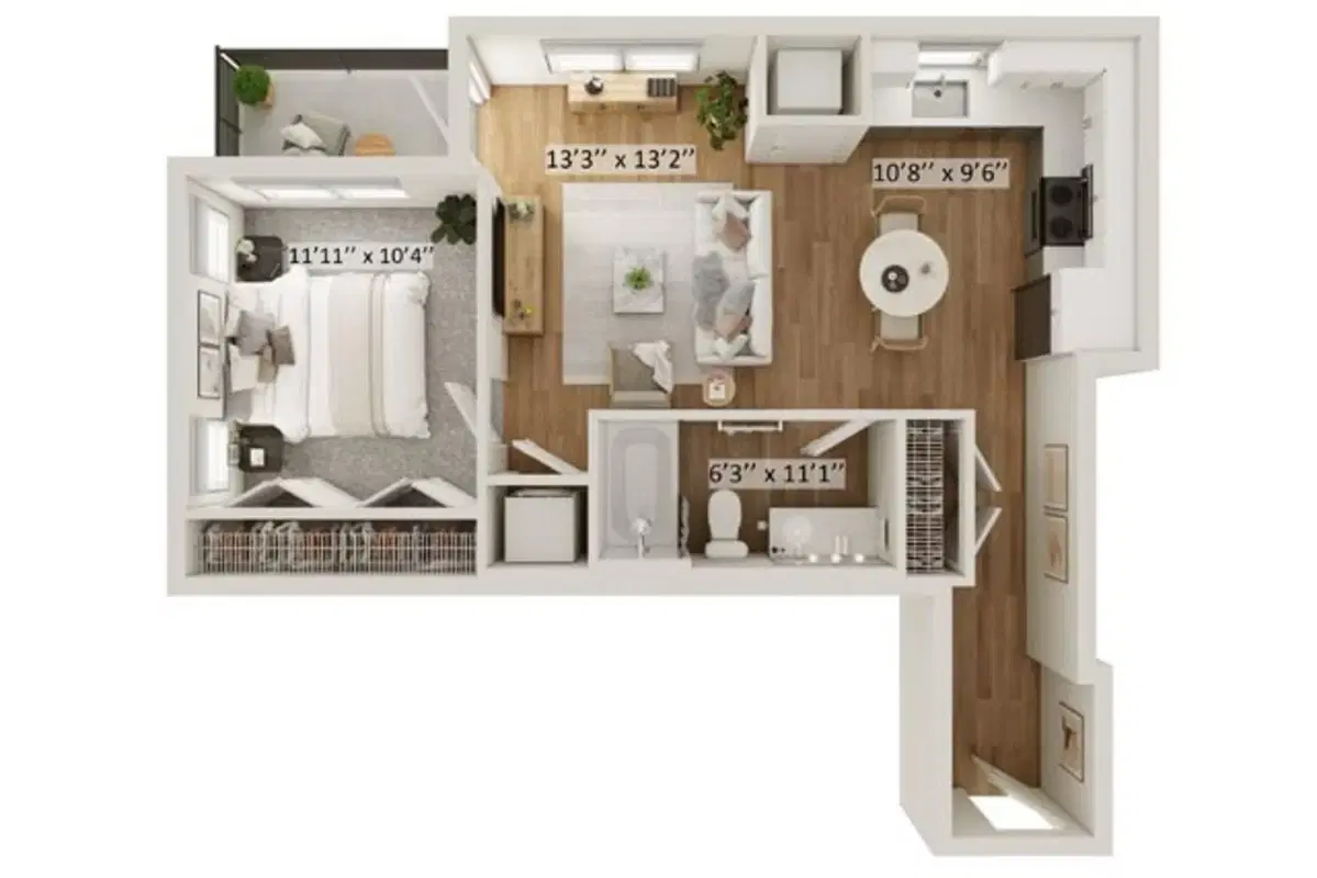Minnetonka Station, Minnetonka – Cedar B - 1 Bed 1 Bath