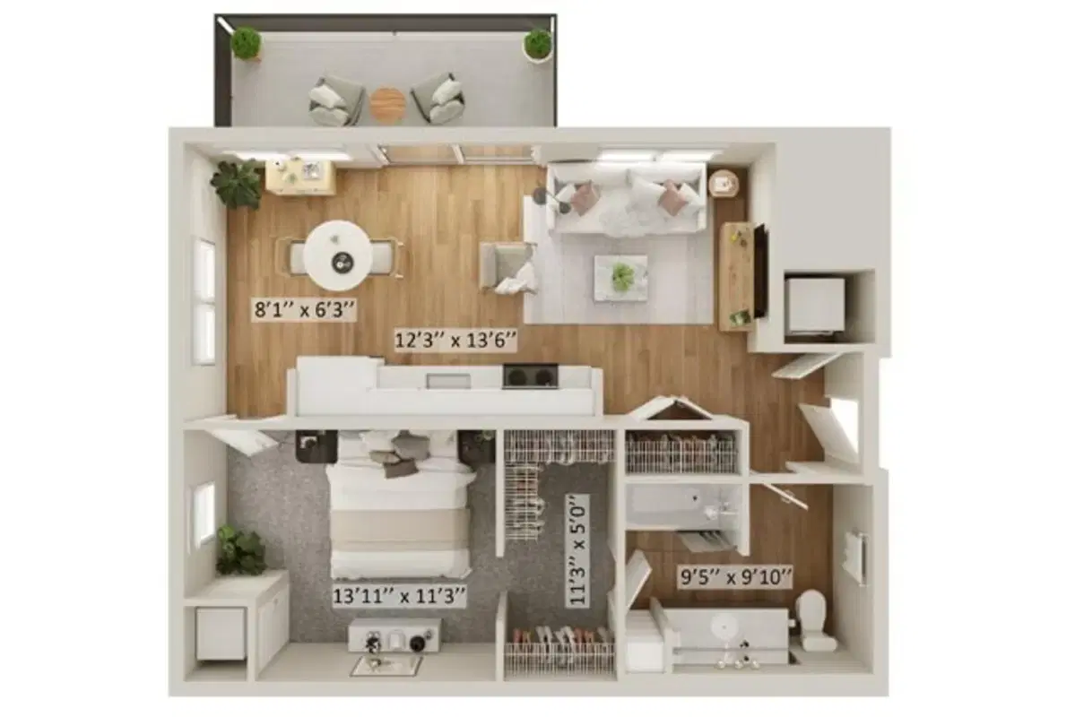 Minnetonka Station, Minnetonka – Parker A - 1 Bed 1 Bath