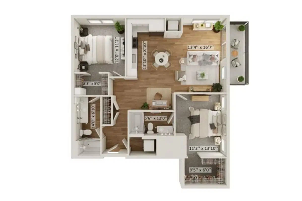 Minnetonka Station, Minnetonka – Harriet A - 2 Bed 2 Bath
