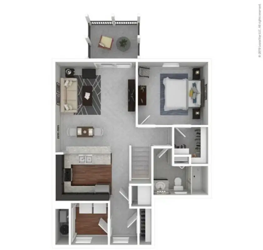 The Gramercy, New Albany – Harper Upper - 1 Bed 1 Bath