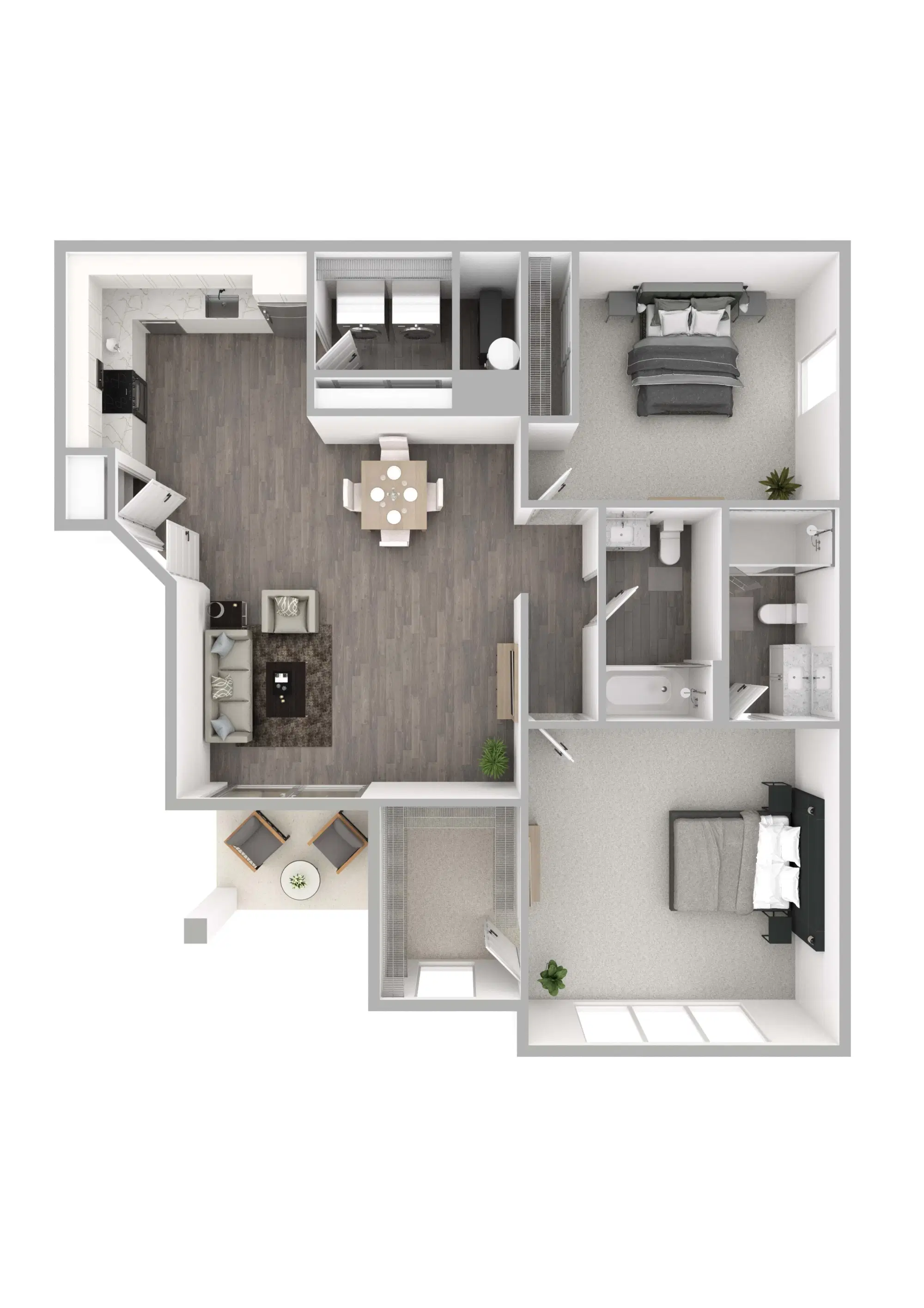 The Gramercy, New Albany – Serafin Lower Renovated - 2 Bed 2 Bath
