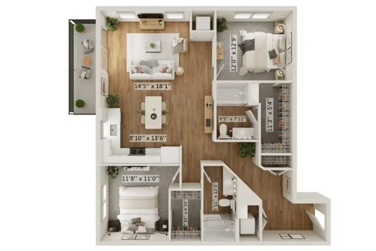 Minnetonka Station, Minnetonka – Isles C - 2 Bed 2 Bath