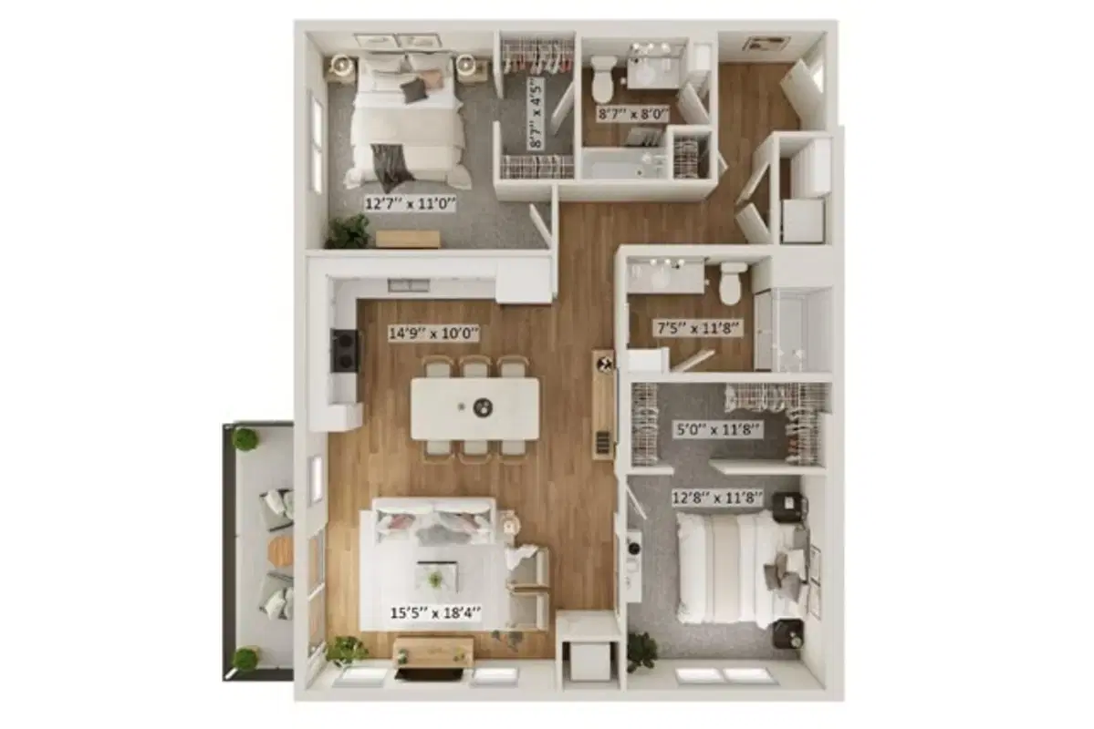Minnetonka Station, Minnetonka – Isles D - 2 Bed 2 Bath