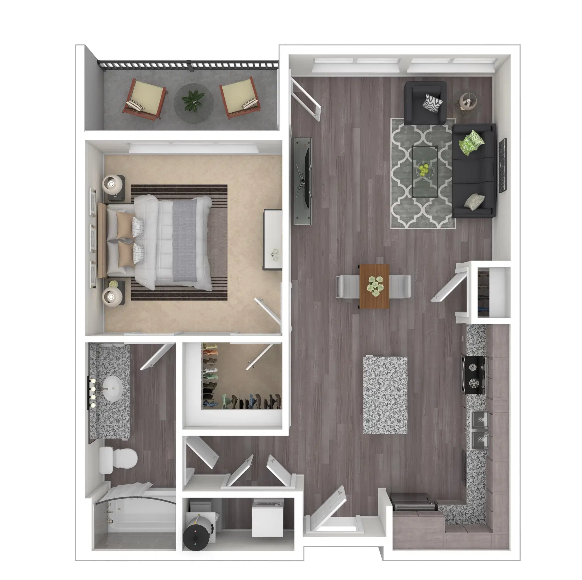 Normandy, Columbus – A3 - 1 bed 1 bath
