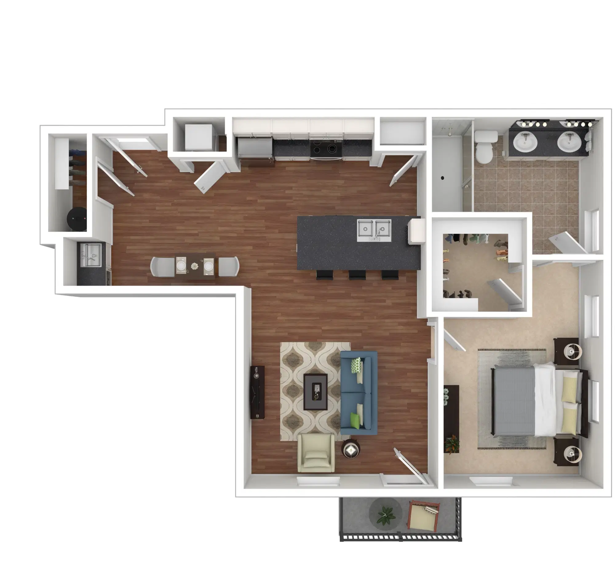 Tribeca, Columbus – Exchange - 1 bed 1 bath