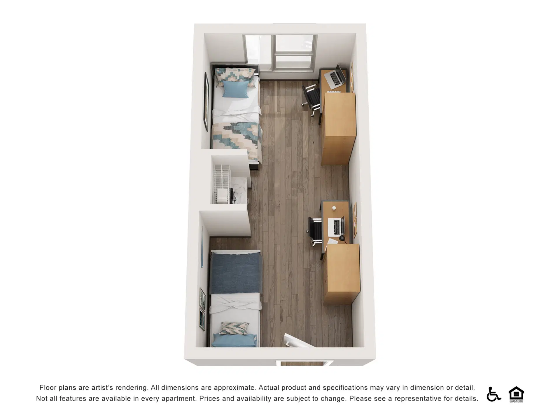 River Trail Village 2, Napa – Residence Hall Double 1 Bedroom 1 Bathroom
