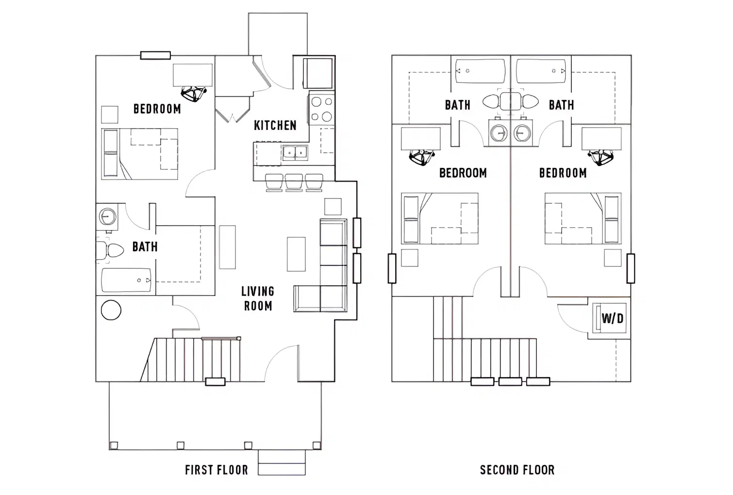 The Cottages Of Durham, Durham – Room in 3 Bed - 3 Bath Cottage A