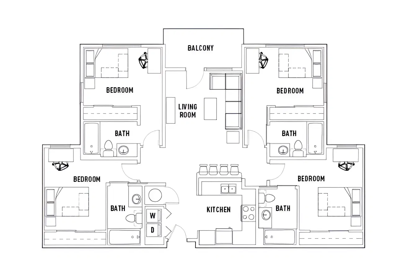U Club On 28th, Boulder – Room in 4 Bed - 4 Bath A