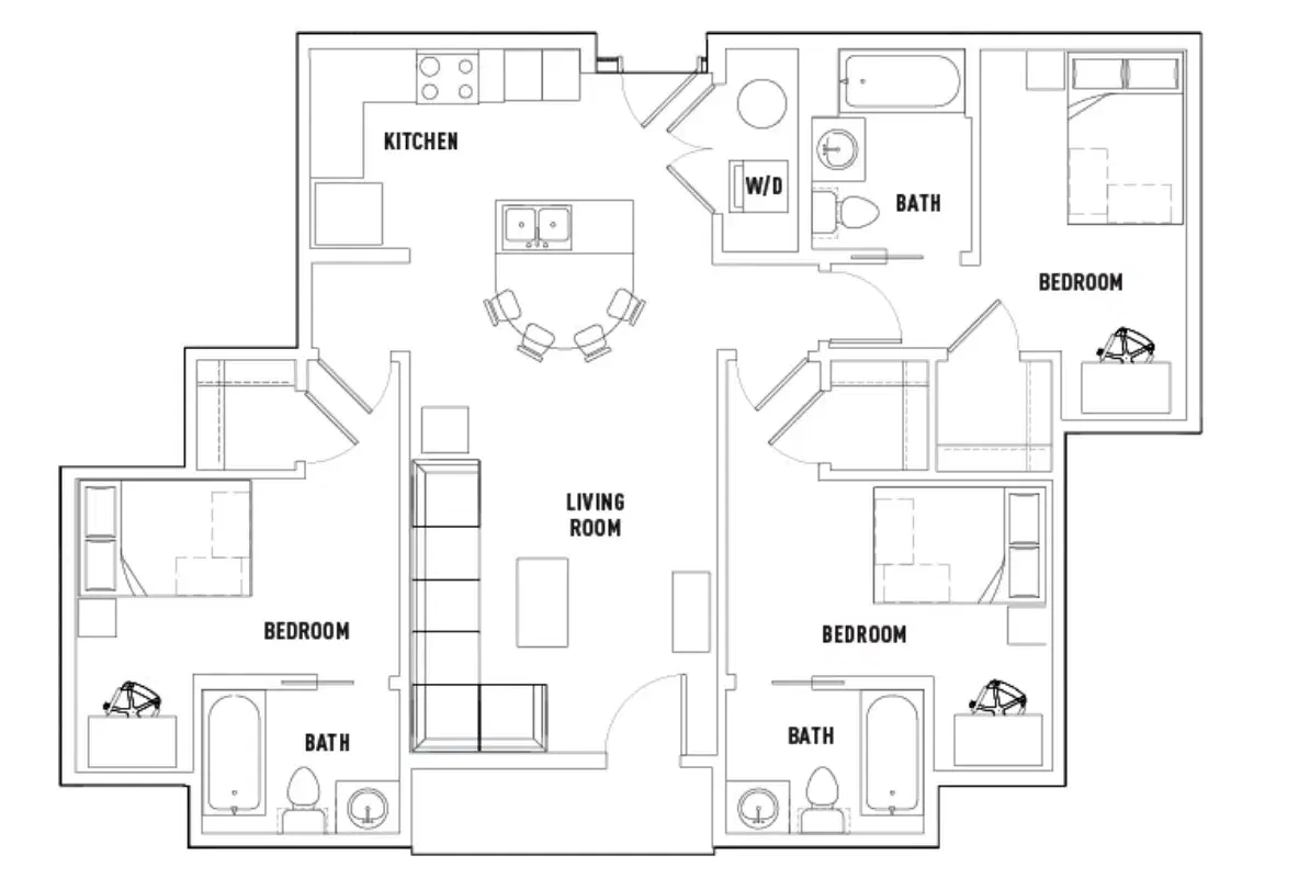 Plaza On University, Orlando – Room in 3 Bed - 3 Bath