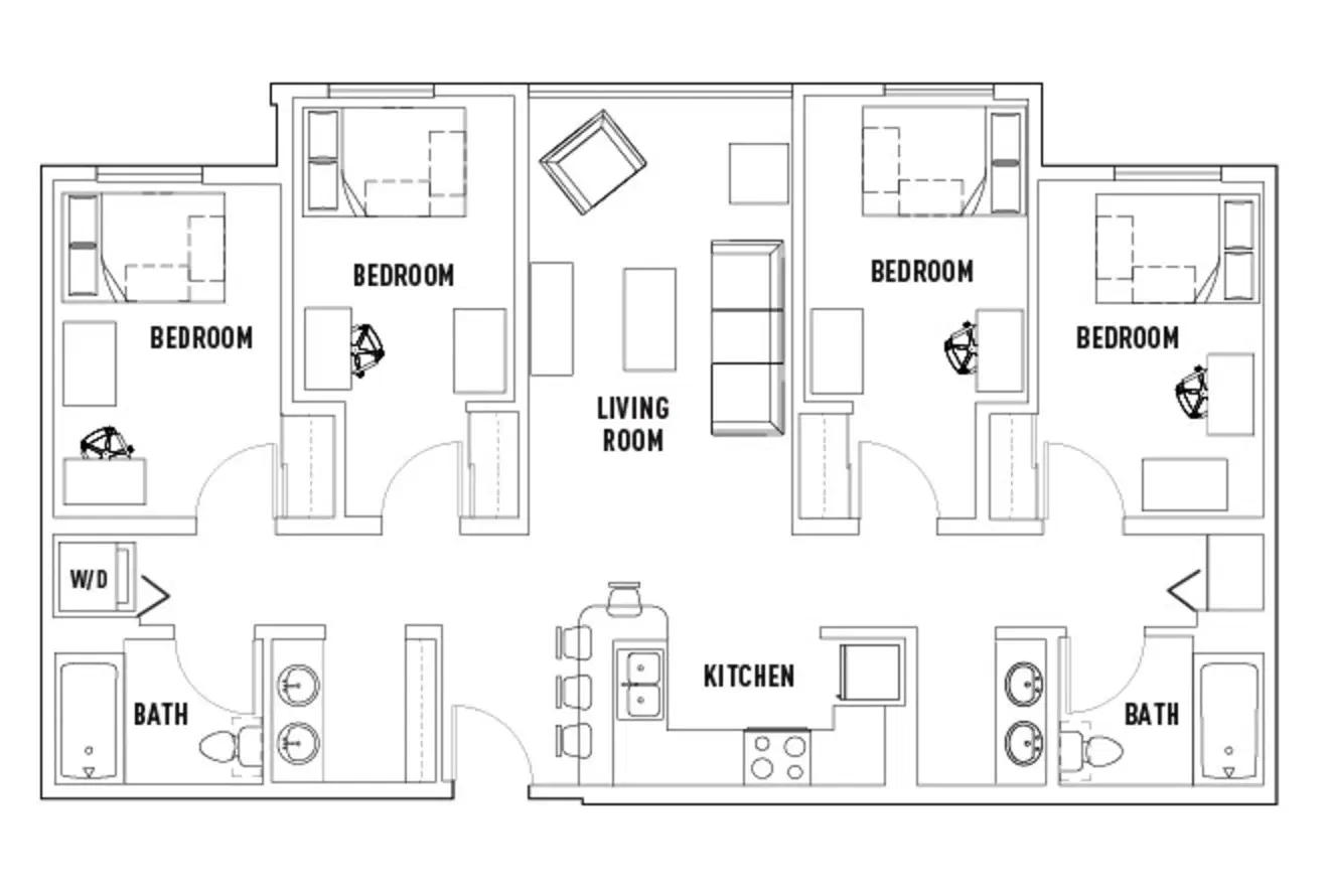 Park Point, Syracuse – Room in 4 Bed - 2 Bath