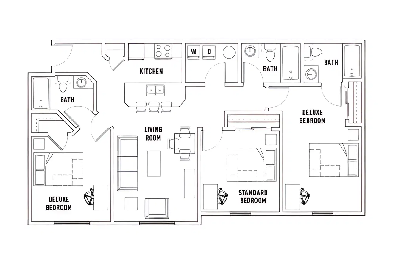 Newtown Crossing, Lexington – Room in 3 Bed - 3 Bath A