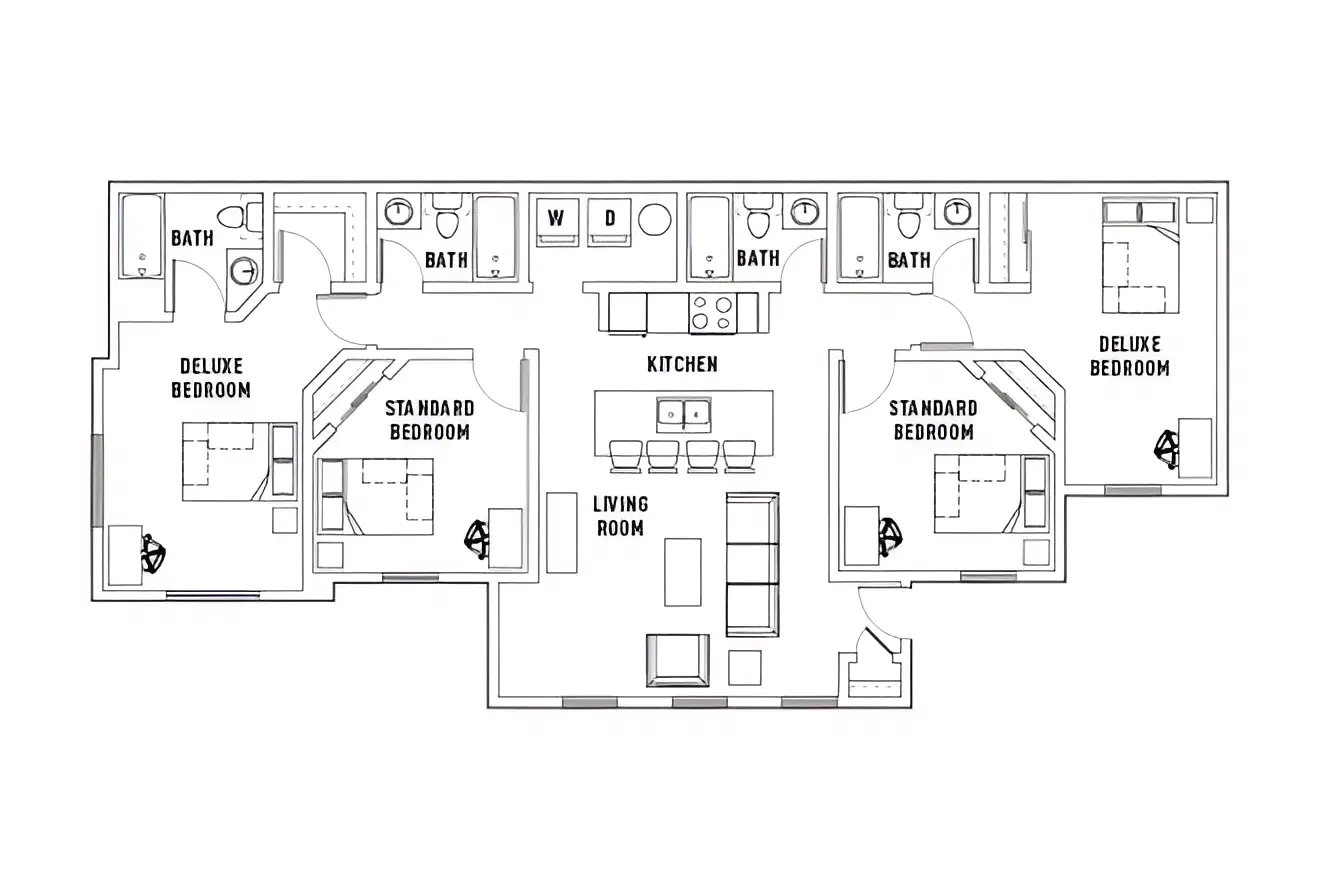 Newtown Crossing, Lexington – Room in 4 Bed - 4 Bath A