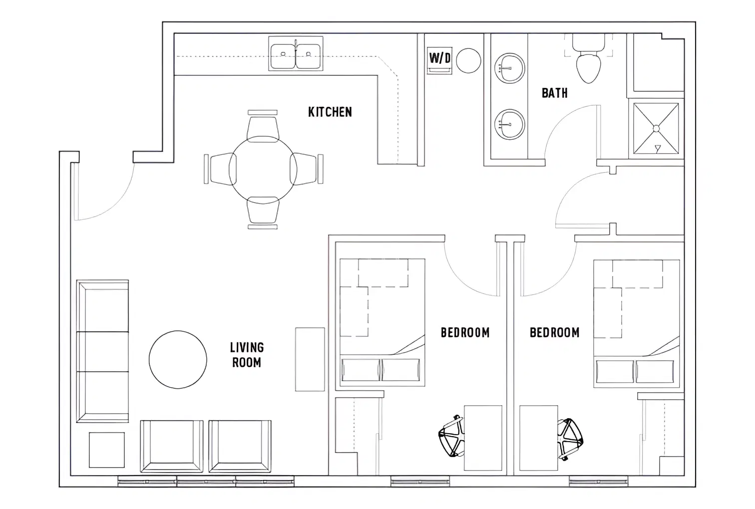 U Point, Syracuse – Room in 2 Bed - 1 Bath A