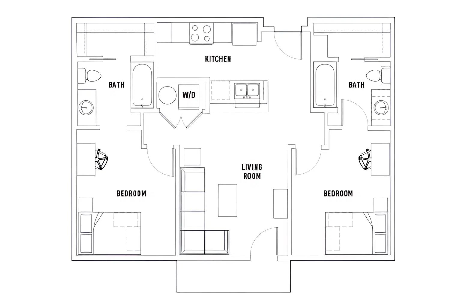 Plaza On University, Orlando – Room in 2 Bed - 2 Bath A