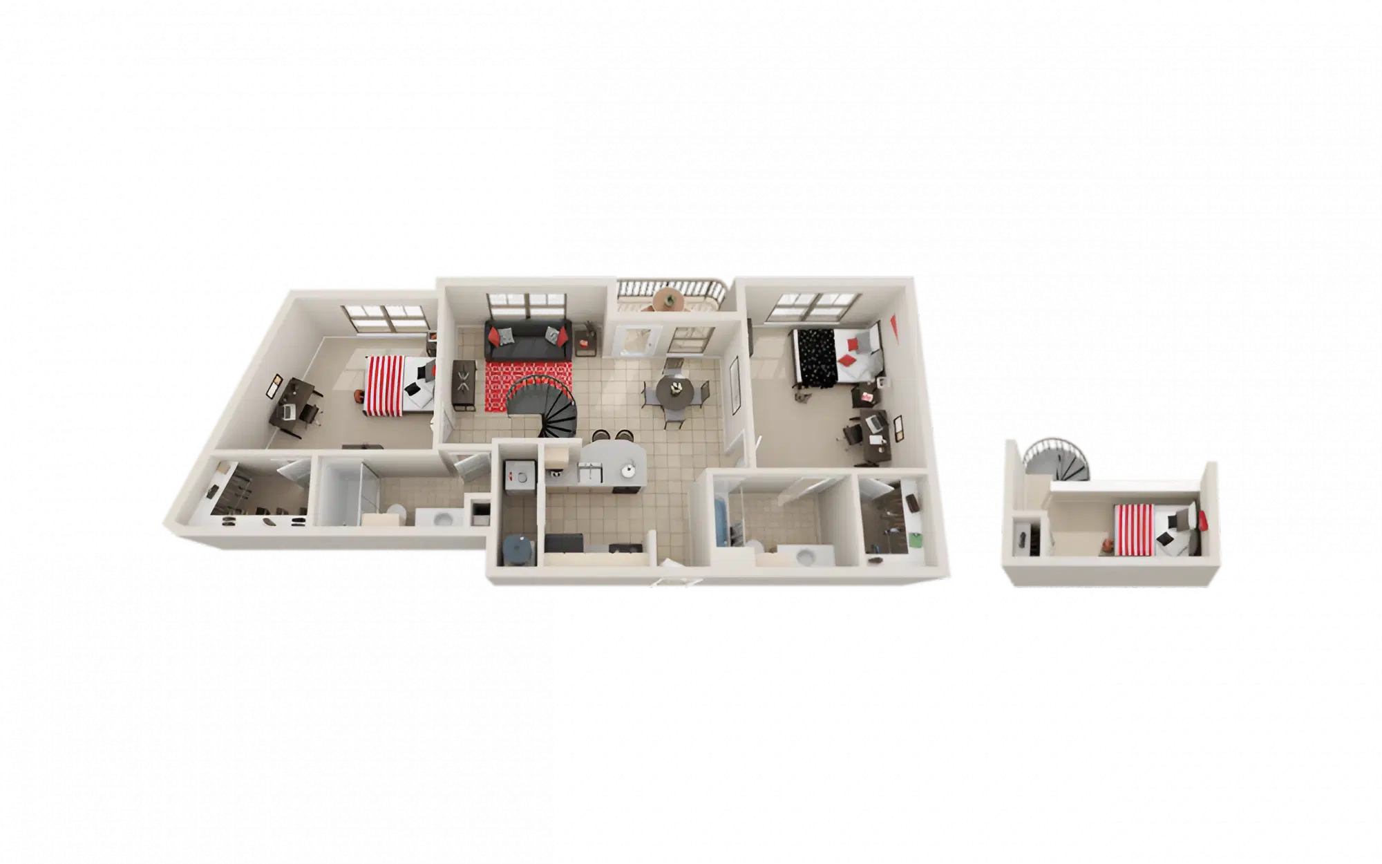 The Villas On Guadalupe, Austin – Private Room - B12 Loft (3 Bed - 2 Bath)