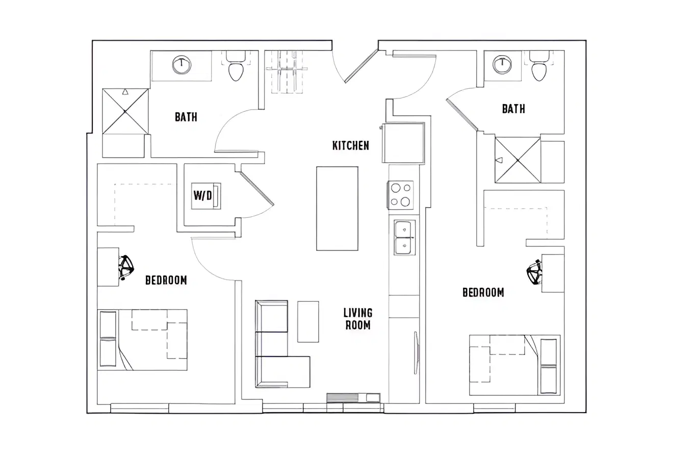 The 515, Eugene – Room in 2 Bed - 2 Bath A