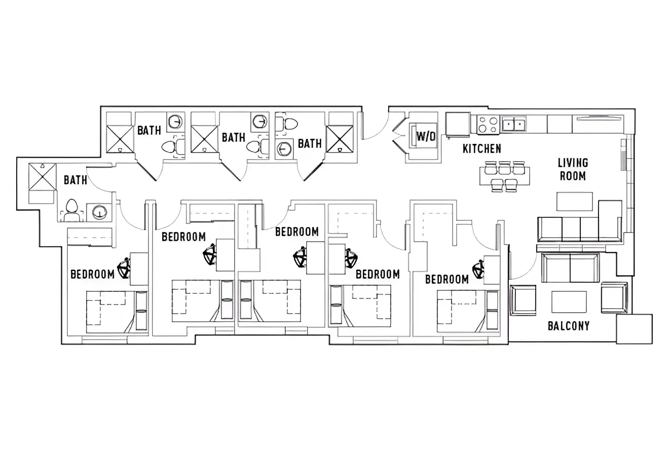 The 515, Eugene – Room in 5 Bed - 4 Bath A Corner