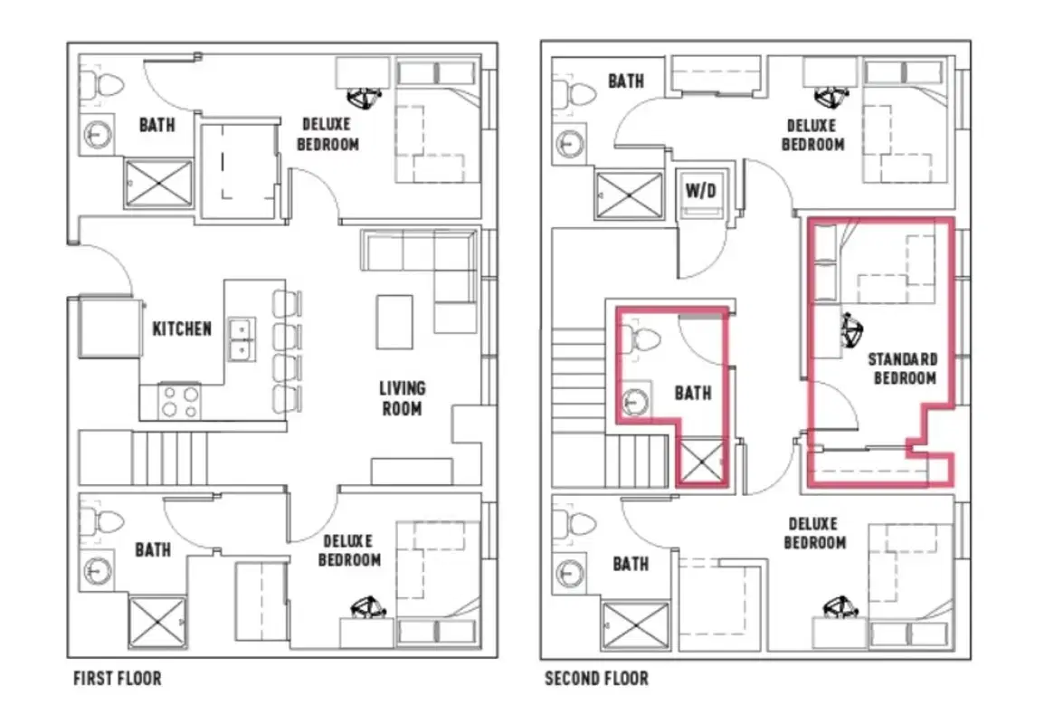 The James, Madison – Room in 5 Bed - 5 Bath Townhome