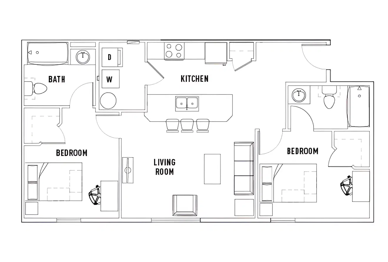 University Edge, Kent – Room in 2 Bed - 2 Bath A