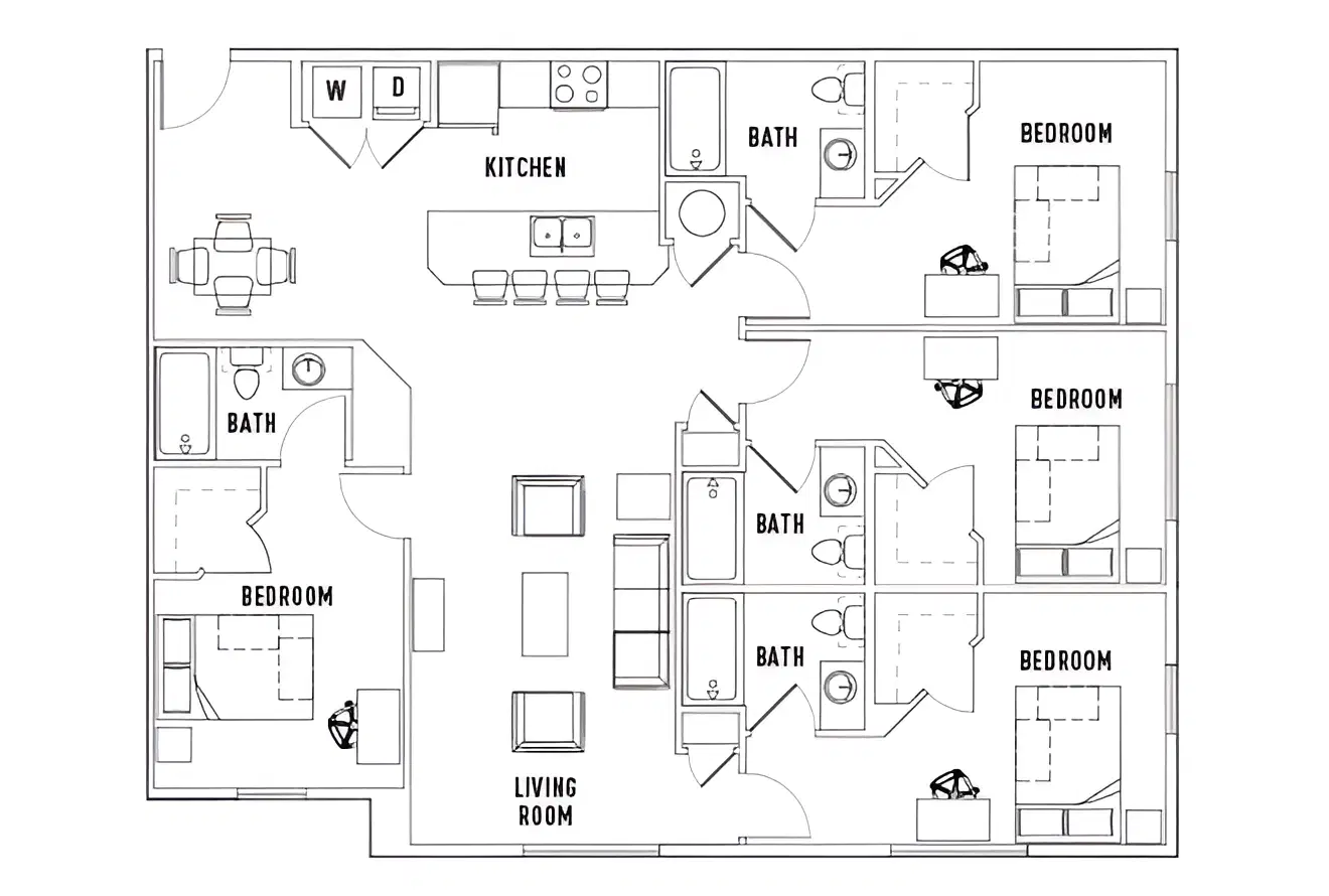 University Edge, Kent – Room in 4 Bed - 4 Bath A