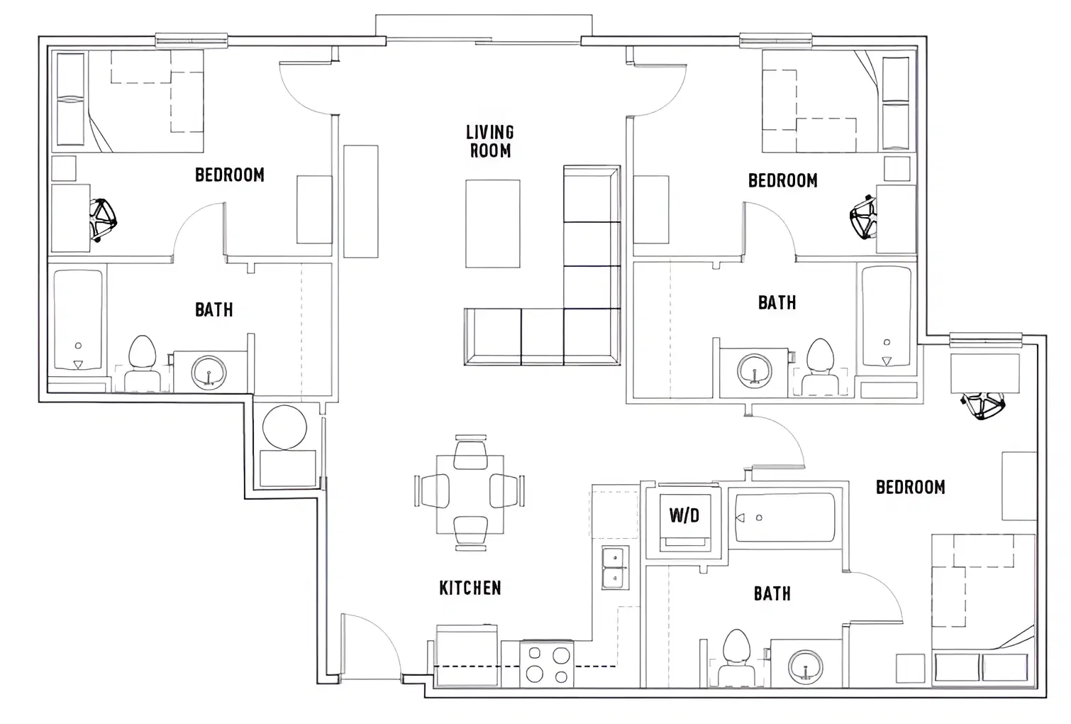 Parliament, Marietta – Room in 3 Bed - 3 Bath A