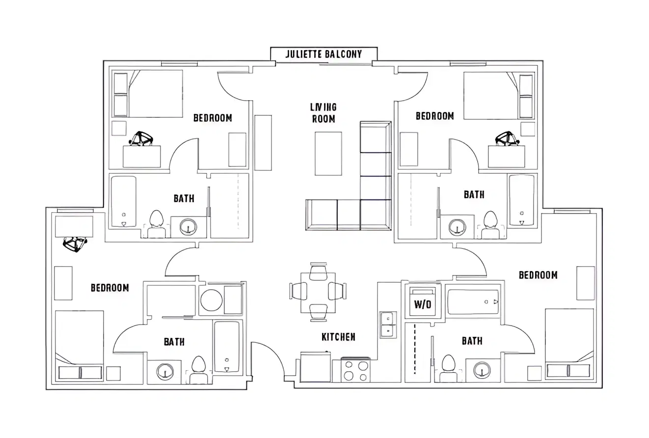 Parliament, Marietta – Room in 4 Bed - 4 Bath A