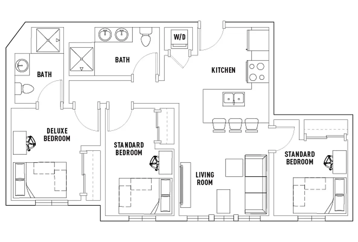 The Jack, Flagstaff – Room in 3 Bed - 2 Bath A