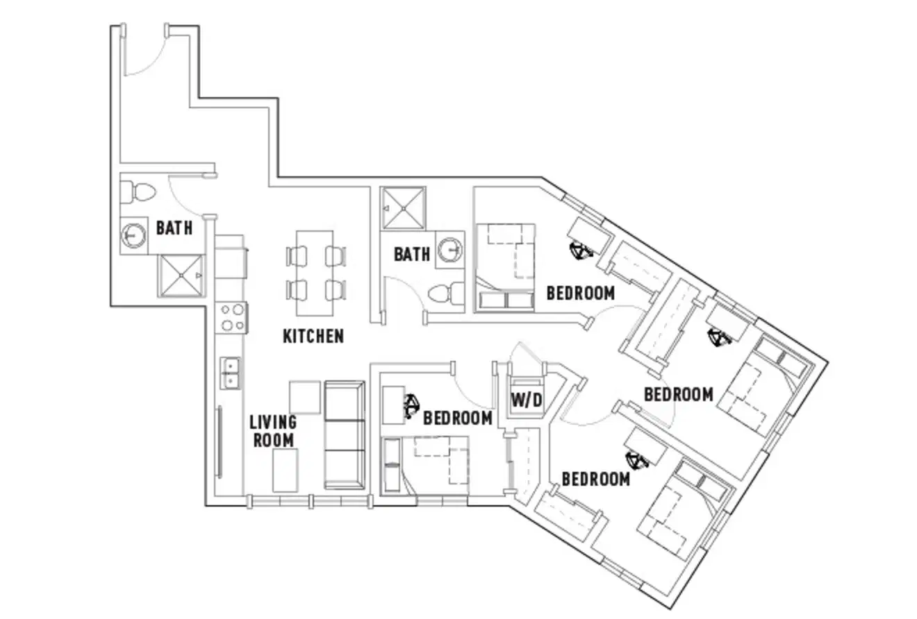 The Jack, Flagstaff – Room in 4 Bed - 2 Bath A